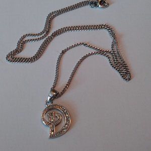 Sterling initial "D" necklace